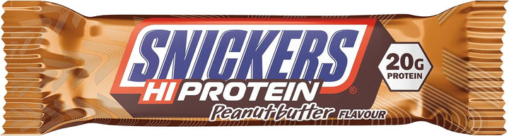 Hi Protein Peanut Butter Flavour Bar (12 X 57G) High Protein Snack with Caramel, Peanuts and Mild Chocolate - Contain 20G Protein