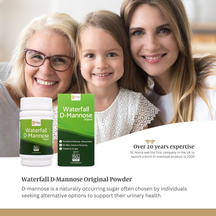 Waterfall D-Mannose Powder 50G – Pure Birch D-Mannose - Suitable for Vegetarians and Vegans
