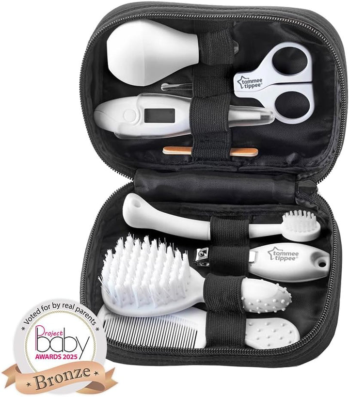 Baby Healthcare and Grooming Kit, 9X Essential Newborn Care Items for Home and Travel, Wipe-Clean and Waterproof Travel Case