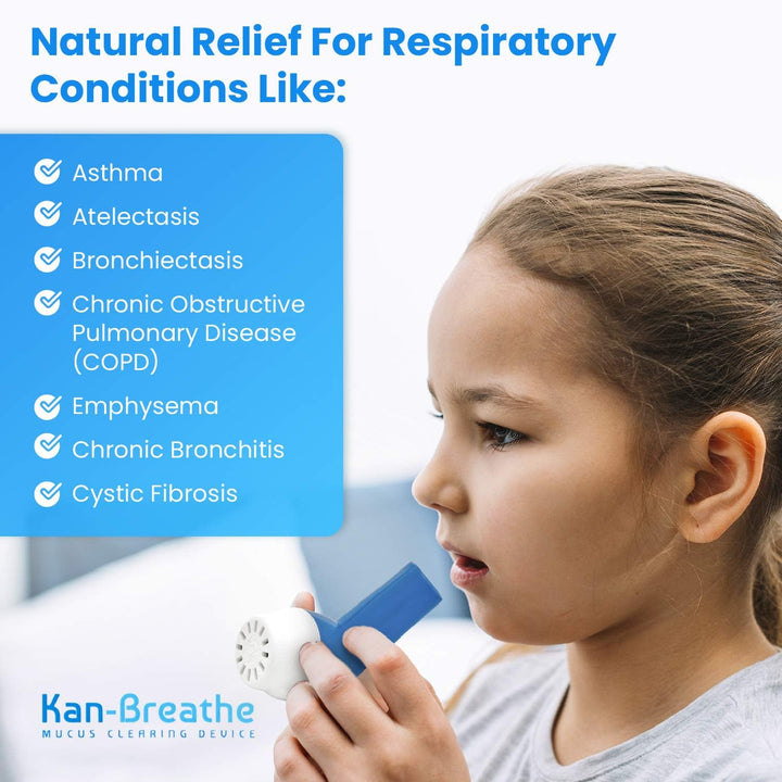 Natural Lung Exerciser & Mucus Removal Device - Naturally Clear Mucus from Airways & Improve Lung Capacity with This Opep Respiratory Breathing Exercise Device - Made in Australia – Blue