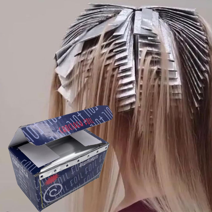 Hair Foils for Highlighting, Hairdressing Foil, Aluminium Foil for Hair Colouring - Professional Roll with Practical Cutting Edge - for Colouring, Highlighting, Perming, Salon or Home - 18M
