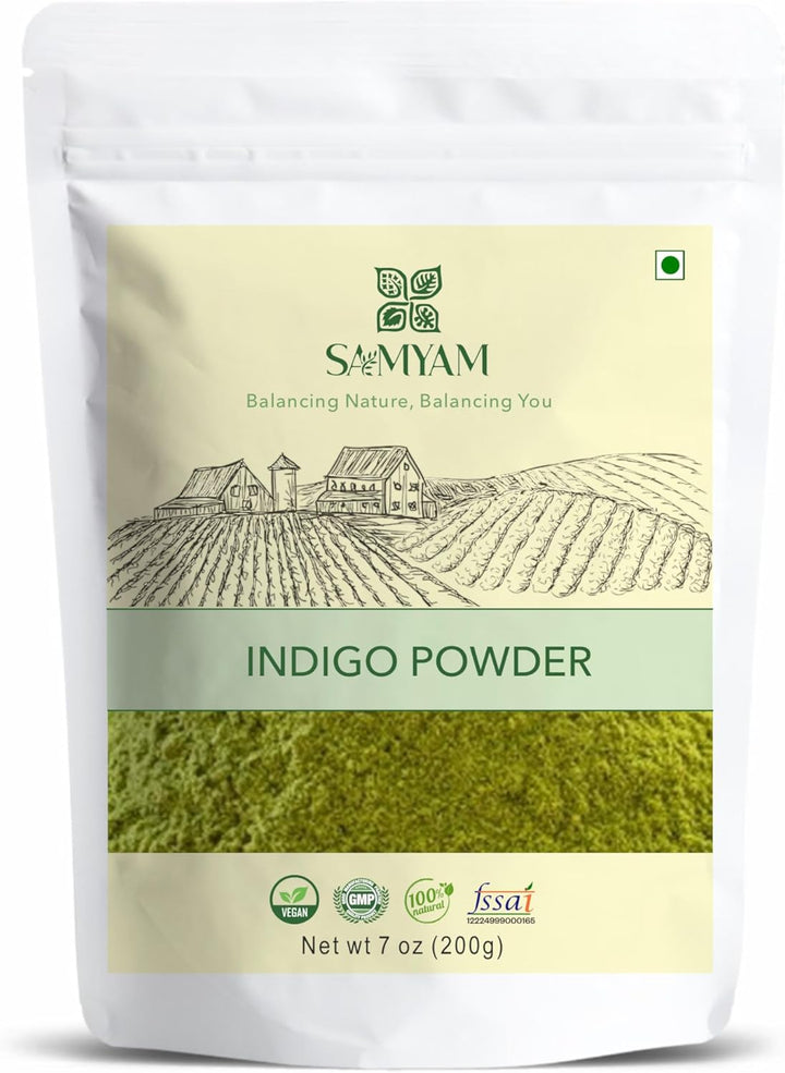Natural Indigo Powder - 500G Pack | Natural Hair Dye, Chemical and PPD Free