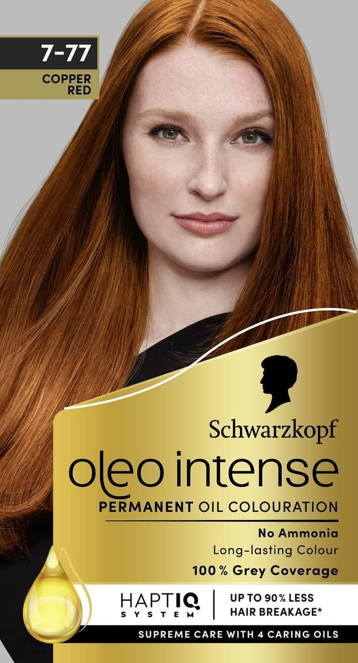 Oleo Intense Permanent Oil Colour 4-86 Chocolate Brown, 100% Grey Coverage, Conditioner with Haptiq System, Long-Lasting Colour, Ammonia Free Hair Dye