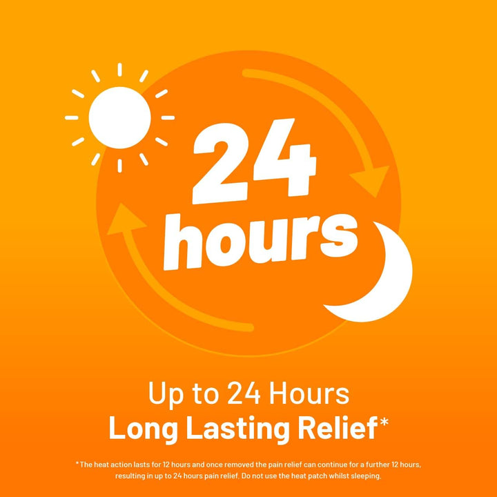 Back and Shoulder Pain Heat Patch | 10 Patches | Targeted Pain Relief | Pain Relief up to 24H | Penetrating Heat Action