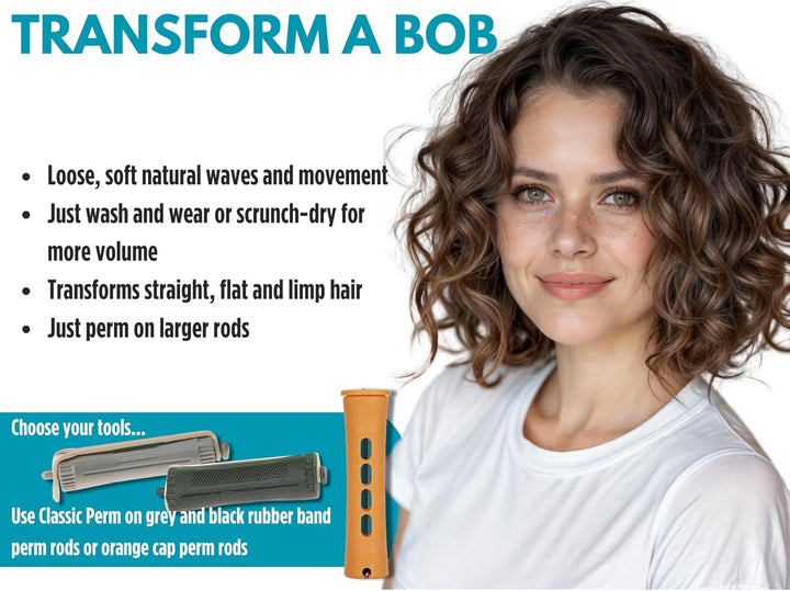 Classic Perm Kit with Amino Acid Complex for Permanent Curls and Waves, Unscented, Blue