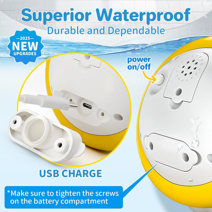 Baby Light up Bath Toys: Toddler Bath Toy for 1 2 Year Old - Bath Toys for Babies 6-12 Months with Colorful Lights - Baby Boy Girl Gifts Kids Toys Age 1-3