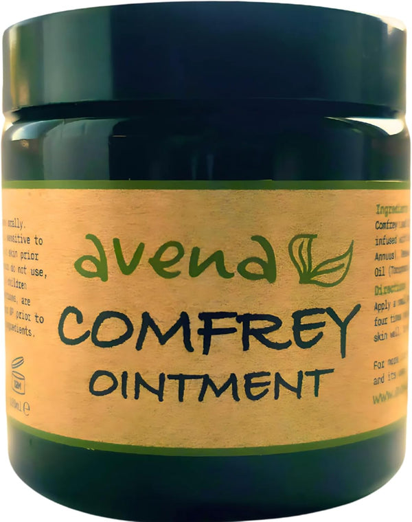 Handmade Comfrey Leaf Salve – Made in North Yorkshire – All-Natural Ingredients: Comfrey Oil, Sunflower Oil, Beeswax, Vitamin E (60Ml)