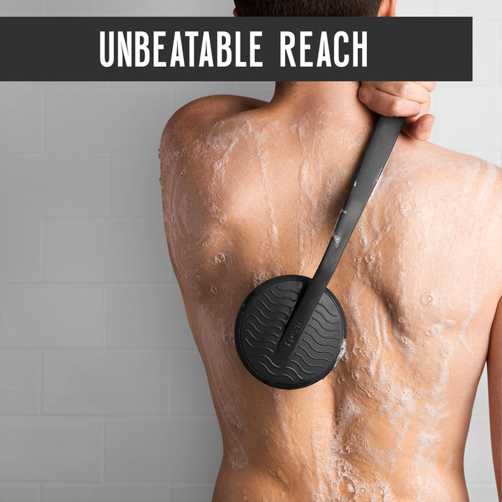 ® Silicone Back Scrubber – Premium Exfoliating Shower Brush, Long Handle Back Scrubber, Deep Clean Body Brush & Durable Back Washer for Men & Women