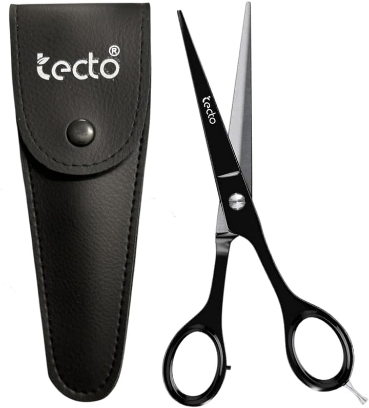 6" Hair Dressing Scissors Sharp, Hair Cutting Scissor for Professional, Hairdressers Barbers Stainless Steel Hair Cutting Shears, Sharp Hair Scissors for Women, Men, Children and Adults (Black)