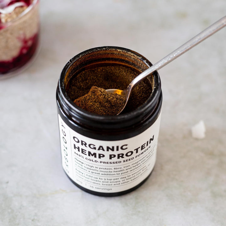 Organic Hemp Seed Protein Powder 90G - 15 Servings - Cold-Pressed from Hemp Seeds - Sustainably Sourced Straight from Farm - Small Batch - Vegan - Gmo-Free