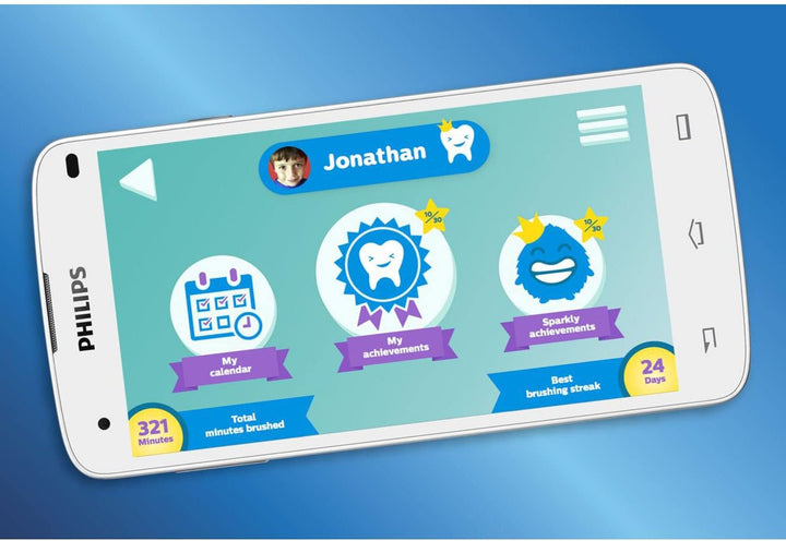 Sonicare for Kids Electric Toothbrush HX6322 / 04, with Sound Technology, for Children, Gentle Cleaning, Turquoise