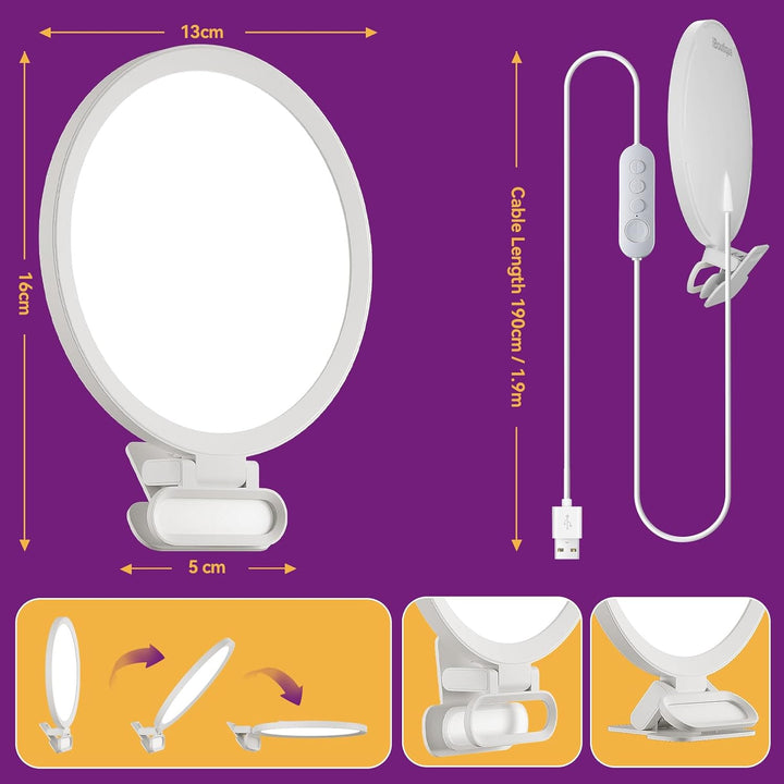 SAD Lamp, Our SAD Light Therapy Lamp Has 10K / 10,000 Lux Daylight, 3 Colour Temps, 10 Daylight Lamp Brightness Levels, UV, Flicker Free and Sun Light Optimised for Good Melanopic Efficiency