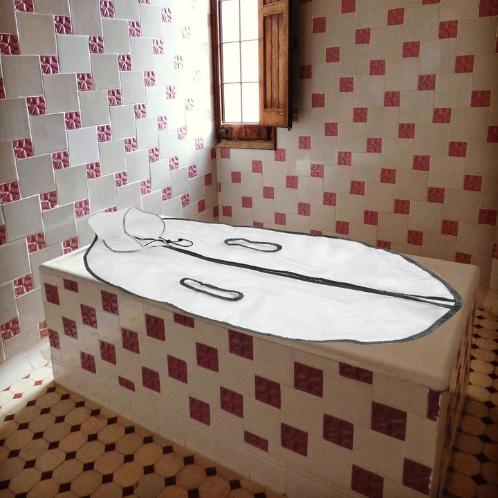 Foldable Bathtub Cover Lid Thickened Plastic Thermal Replacement for Bath Tub Easy-Install Insulated Foldable Shower Tub Lid Multipurpose Warm Retention for Home Spa and Massage