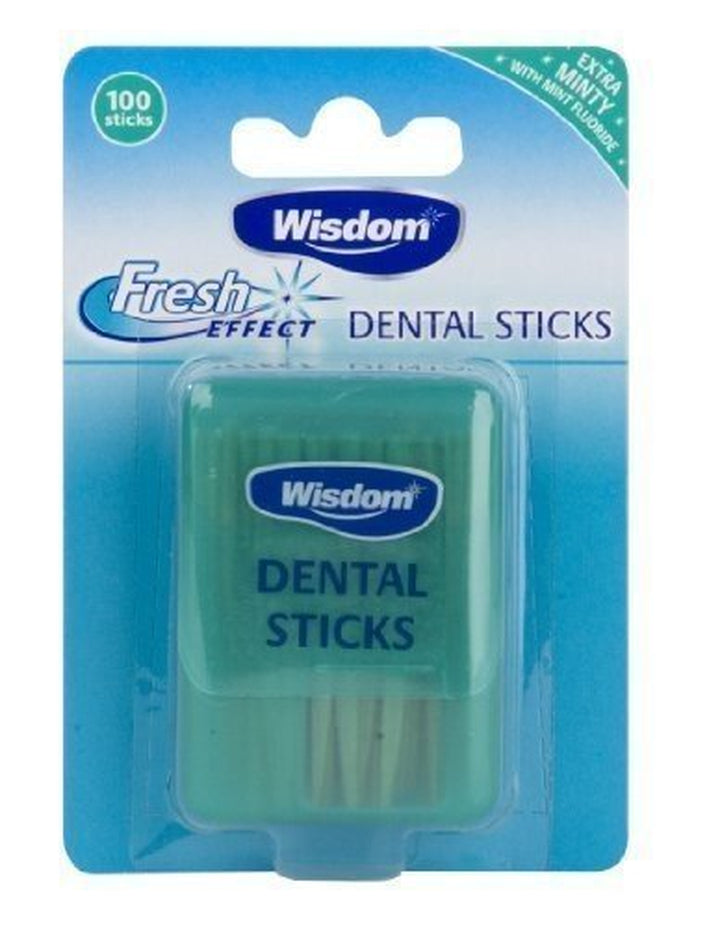 WIS1223 Wood Dental Sticks with Mint Fluoride, Pack of 3