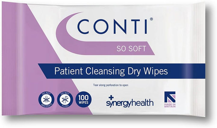 Conti Sosoft Large Heavyweight Dry Patient Cleansing Wipes (3 Packs of 100)