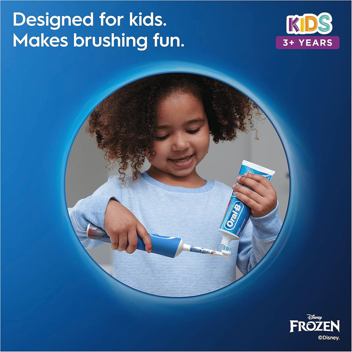 Stages Power Kids Electric Toothbrush Featuring Frozen Characters, 1 Handle, 1 Brush Head, UK 2 Pin Plug