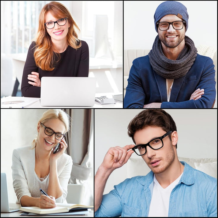 2 Pack Blue Light Blocking Glasses, Reading Glasses for Women Men Slim round Frame Lightweight anti Blue Light Computer Gaming Glasses Reading Glasses anti Glare anti Eyestrain