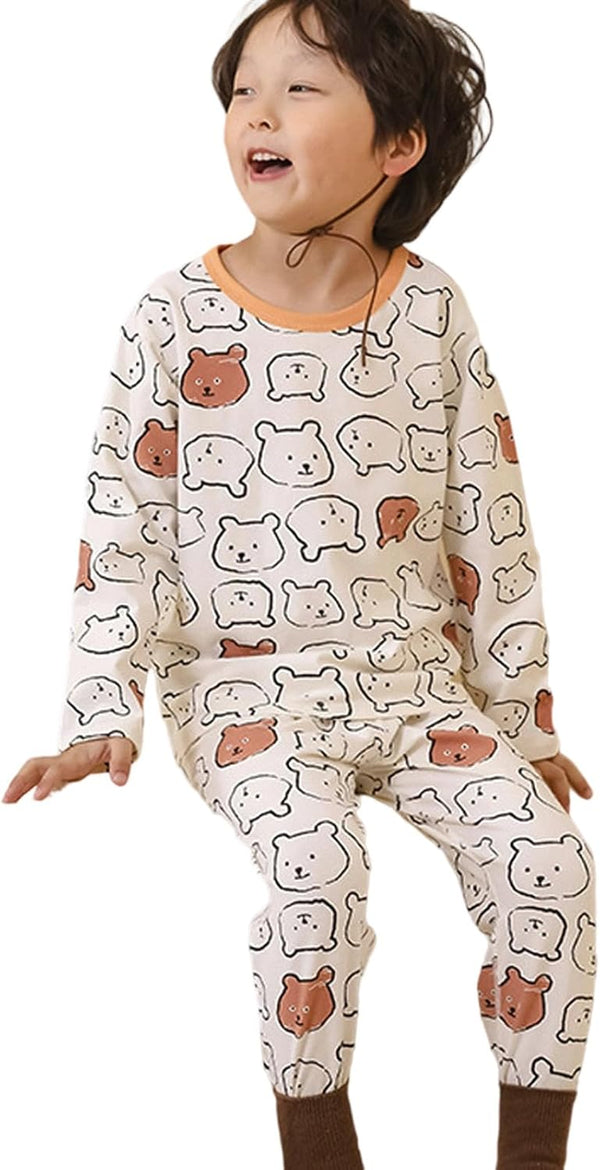 Soft and Cozy Girls Thermal Underwear Long Sleeve Top Pants Loungewear for Toddlers Kids