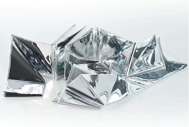 5 X Individually Packaged Medical First Aid Foil Survival Blankets for Personal Use - Reflective to Maintain Body Heat