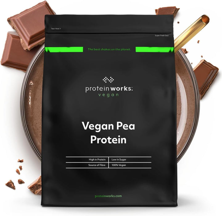 Protein Works - Vegan Pea Protein, Unflavoured, Premium Vegan Protein, Pea Protein Isolate, 24G Protein per Serving, Low Fat, Low Carbs, 100% Plant-Based & Natural, 16 Servings, 500G
