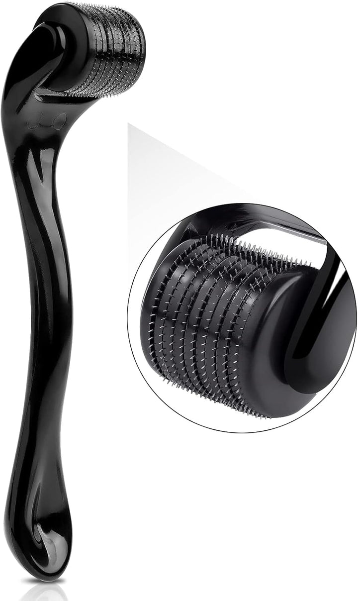 Derma Roller, 0.5Mm Beard Roller, 540 Titanium Micro Needling Rollers for Men and Women, Beard Growth Rollers for Stimulate Hair Growth, Facial Skin Care, Scar Removal