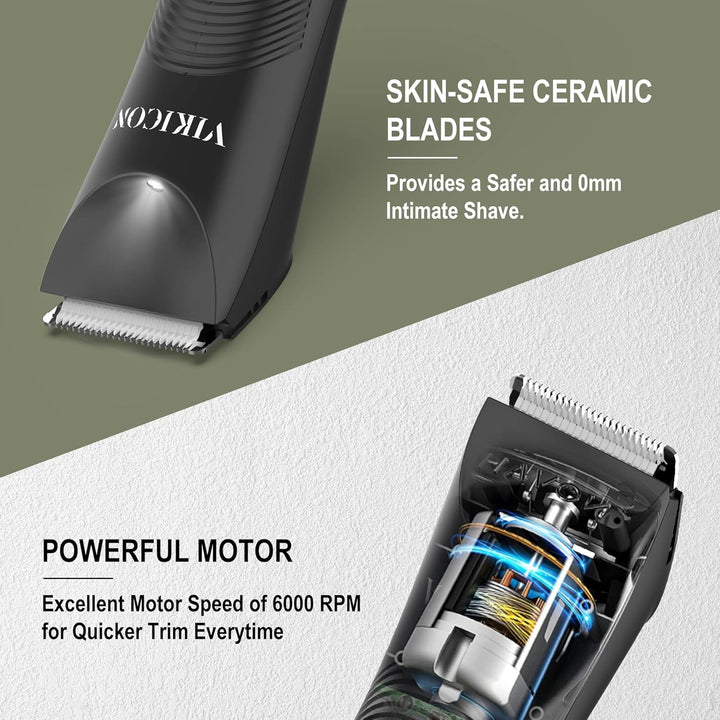 Manscape Trimmer for Men,  Pubic/Body Hair Trimmer, Electric Ball Trimmer for Private Parts, IPX7 Waterproof Body Goomer Shavers, USB-C Charging, Gifts for Men, New HT871