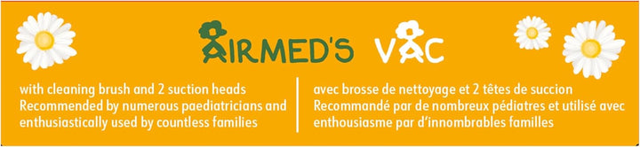 Nasal Aspirator Baby. CLINICALLY Tested, Safe and Gentle. Baby Nose Sucker with 2 Suction Heads and Cleaning Brush. Safe and Gentle Baby Nasal Aspirator with Strength of a Vacuum Cleaner