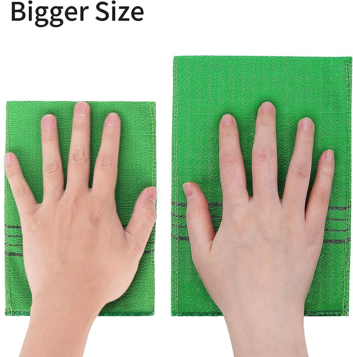 5Pcs Asian Exfoliating Washcloth Italy Towel Korean Exfoliating Mitt Dual-Sided Exfoliating Glove for Removing Dead Skin Callus Scrubbing Shower Spa Scrub Mitt Bath Accessories