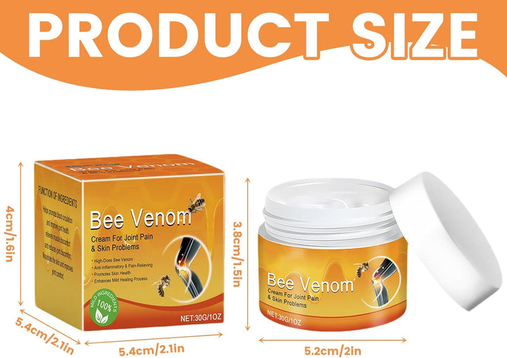 Bee Venom Cream for Arthritis, Bee Venom Joint Relief Creams for Muscles Swollen, Professional Joint & Bone Therapy Cream Pain Relief Healing on Back, Neck, Hands, Knee (2 Pack)