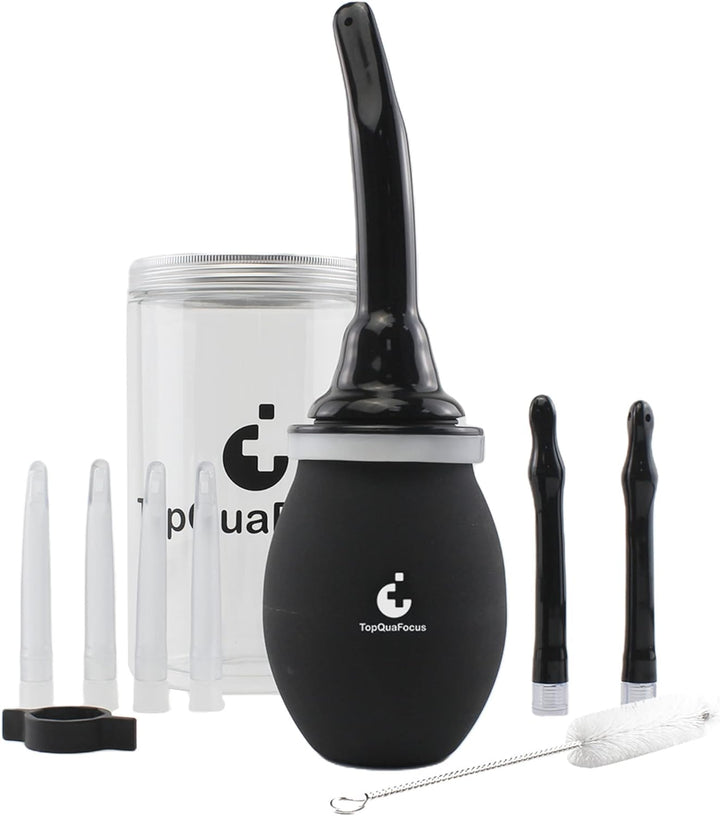 420Ml Enema Bulb Kit - Large Anal Douche Bulb, Colon Irrigation Enemas for Man Woman (Black)
