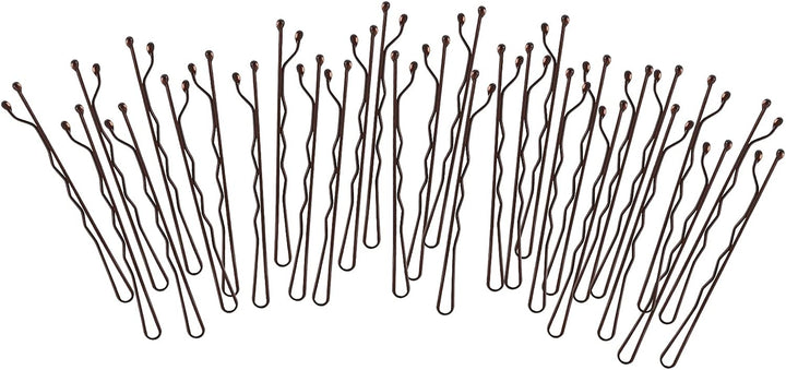 Bobby Pins, 200Count Brown Hair Pins Hair Grips with Box for Women Lady Girls Kids Kirby Grips Invisible Wave Hairgrip Barrette Hairclip Bulk Hair Accessories (Brown 5.2CM)