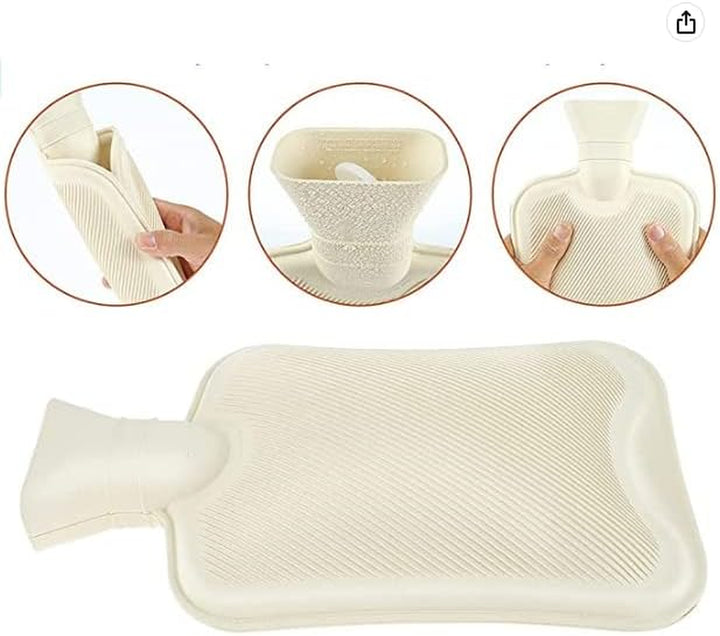 Knitted Cover for Hot Water Bottle, Cream Knitted Insulator, Knitted Winter Accessories, Perfect Xmas/Mother'S Day/Valentine'S Day Gift for Her