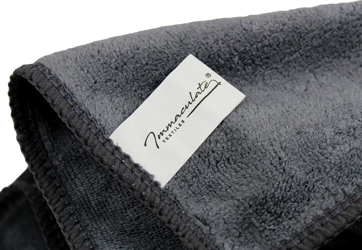 Premium Microfibre Face Cloths/Flannels/Washcloths - Pack of 6-30X30Cm - 300GSM : Super Soft, Extra Thick & Highly Absorbent : Sensitive Skin, Makeup Removal & Facial Cleansing (Grey)