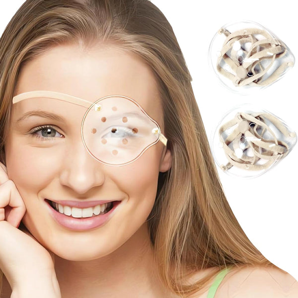 2Pcs Eye Shield after Cataract Surgery, Clear Eye Patch Plastic Eye Shield with Extended Elastic Strap Longer & Wider for Adults Eye Protective after Cataract Surgery(Beige)
