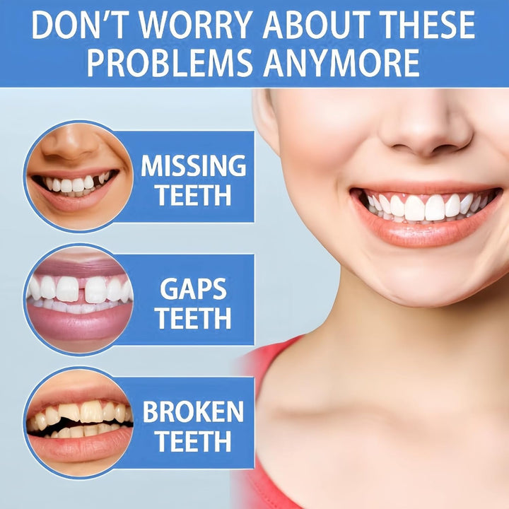 Temporary Tooth Filling Repair Kit,Denture False Teeth Repair Beads for Missing or Broken Tooth,Moldable False Teeth Replacement,Broken Tooth Repair Kit,Teeth Gap Filler,Friendly to User,Multiple Use