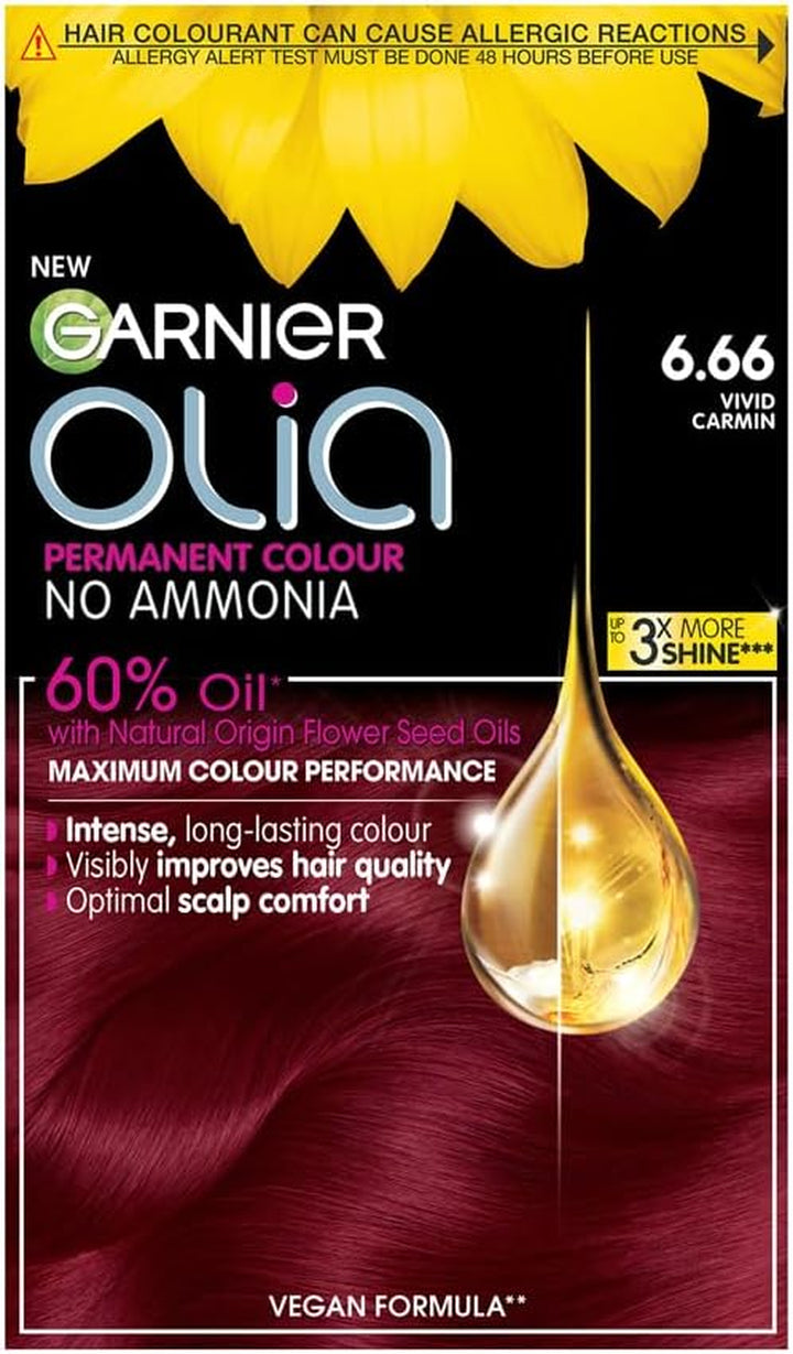 Garnier  5.0 Brown, Oil-Powered, No-Ammonia. 100% Grey Coverage. Luminous, Long-Lasting, Vibrant Brown Hair Color with Exceptional Shine and a Healthy, Nourished Feel.