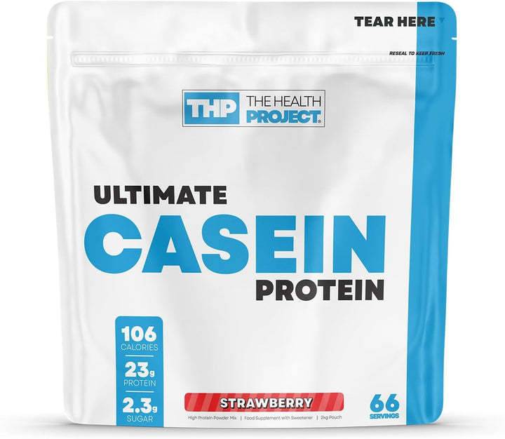 Ultimate Casein Protein - Health-Conscious Slow Digesting Supplement | over 23G Protein | Low Carbs, Low Fat 2Kg (Vanilla) Casein protein, Slow-digesting protein, Protein supplement, Protein powder, Muscle recovery protein, Fitness protein, High protein,