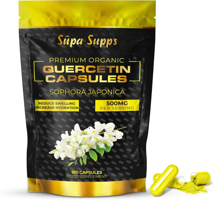 Pure Bio Quercetin 500Mg - High Strength Quercetin Capsules - Antioxidant & Flavonoid Supplement - Natural Quercitin Support for Cellular Protection & Vitality - 60 Vegan Capsules
