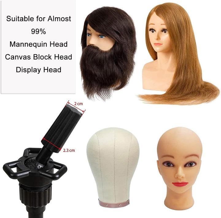 Wig Stand Mannequin Head Stand,Wig Tripod Height Adjustment(90-137Cm) for Mannequin Head,Manikin Head,Canvas Foam Head,Hair Doll Head,For Wigs,Training and Hairdressing with Carry Bag