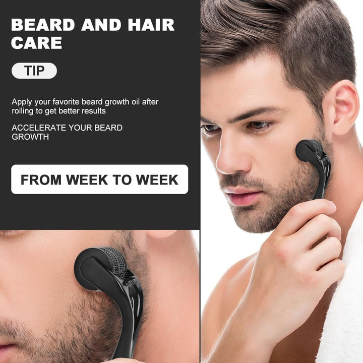 Derma Roller, 1Mm Microneedle Derma Roller for Men and Women, Professional Microneedling Derma Needling, Micro Needle Roller Facial Wrinkles Hair Loss Stretch Marks Hair Regrowth