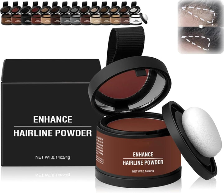 Veinsgrain Hairline Enhancement Powder (#06 Dark Brown) - Long-Lasting, Waterproof, Suitable for All Hair Colors