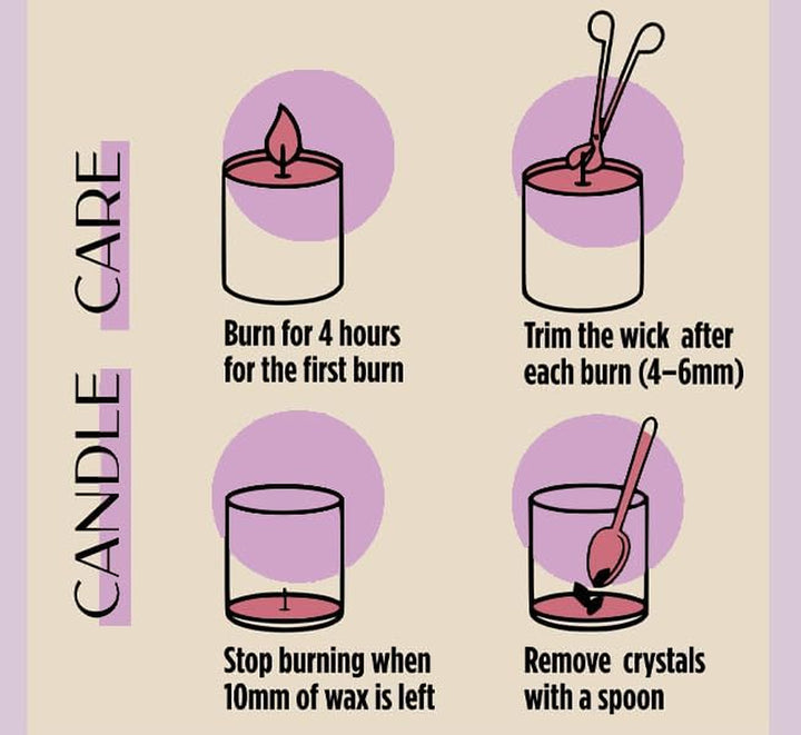 Lavender Soy Candle Gifts for Women | Infused with Amethyst Crystals and Florals | Aromatherapy Spiritual Healing & Anxiety Relief, Christmas Gifts (Lavender/Amethyst, 10 OZ)