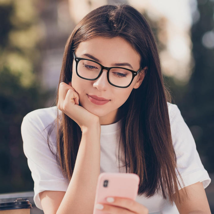 Reading Glasses for Women Blue Light Blocking Glasses Filter UV Square Readers Glasses for Men and Women 5 Pack Reader +2.50