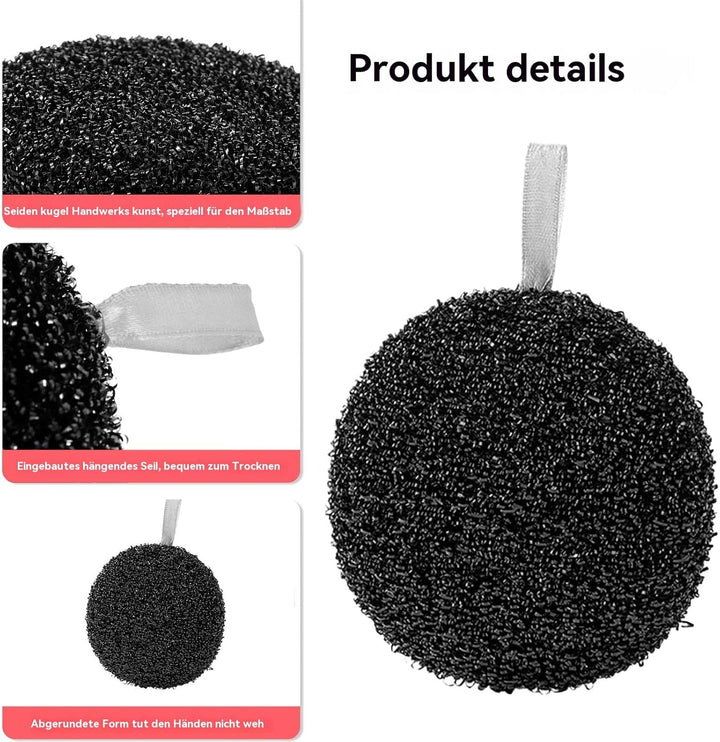 Scratch-Resistant Wire Dish Cloths, Bathroom Wire Cleaning Sponges, Scratch-Resistant Reusable Scouring Cloths for Wet and Dry Cleaning in Kitchen Sink and Stove