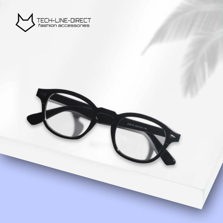 TECH-LINE-DIRECT 2022 Glasses Black Frame Men Johnny Depp Style Designer Glasses Women Optical Spectacle Frames Vintage Clear Lens Eyeglasses Male