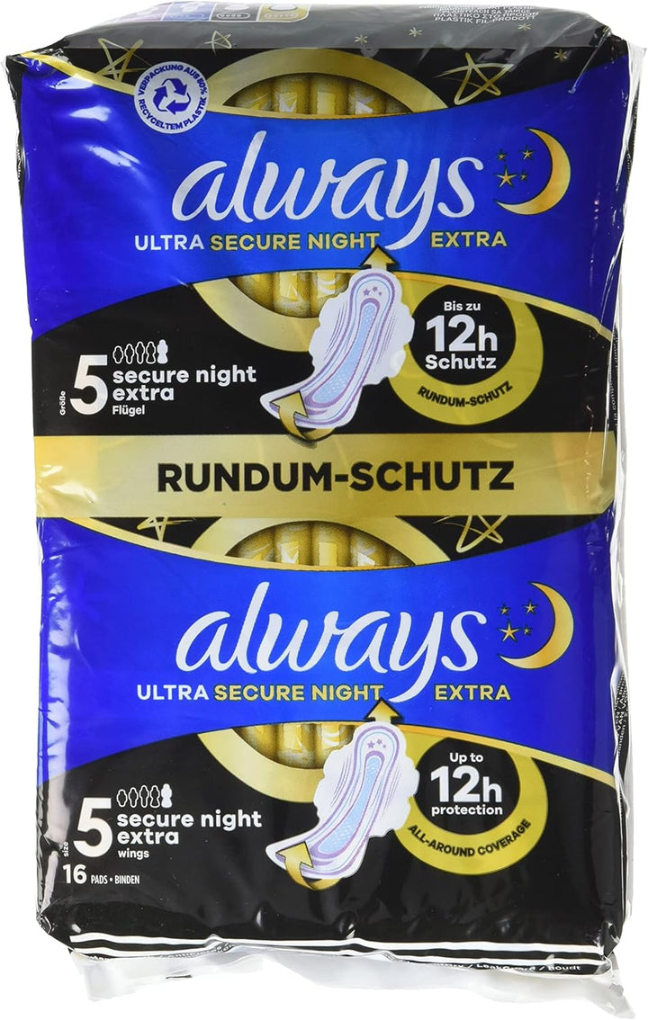 Ultra Sanitary Towels Long (Size 2) Wings X 24 Pads, Super Absorbent and Ultra Thin, for Menstrual Periods 24 X 4