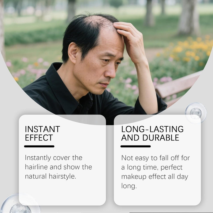 50Ml Hair Concealer Cream,Hair Concealer,Hair Dye Stick,Root Cover up Stick,Root Concealer,Enhance Hairline,Natural Volumized Look,Suitable for Women and Men,Long-Lasting and Styling(Black)