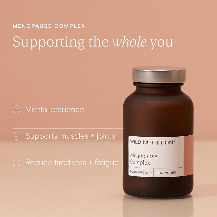 Food-Grown® Menopause Complex | Menopause Vitamins with Magnesium & Ashwagandha to Support Hormonal Balance for Women, Mental Resilience, Fatigue | Menopause Supplements | 60 Capsules