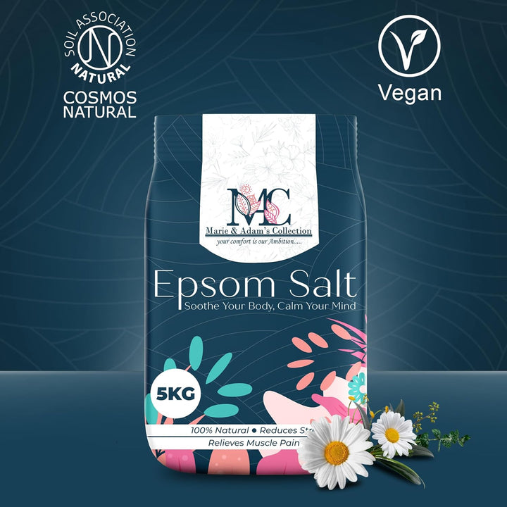 Pure Epsom Salts | Magnesium Sulphate Bath Salt (5 Kg (Pack of 1))