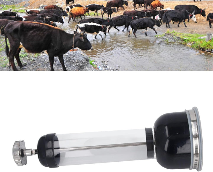 Less Steel Calf Breathing Pump, Portable Calf Resuscitator for Live, New Assisted Breathing Pump with Suction, Weight and E Farm Use (Black)